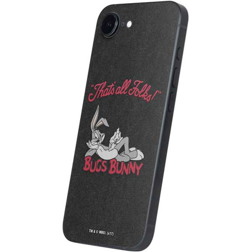 Looney Tunes Bugs Bunny Thats All Folks iPhone 16e Skin