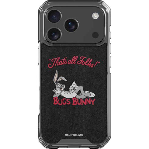 Looney Tunes Bugs Bunny Thats All Folks iPhone 18 Pro Clear Case