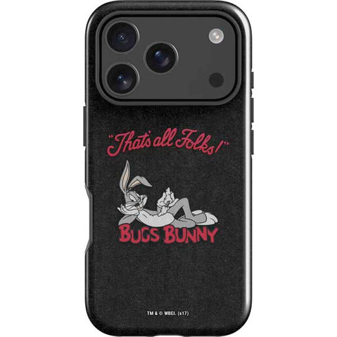 Looney Tunes Bugs Bunny Thats All Folks iPhone 18 Pro Impact Case