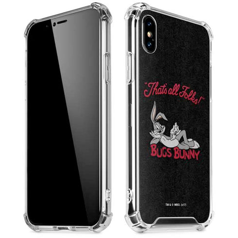 Looney Tunes Bugs Bunny Thats All Folks iPhone X/XS Clear Case