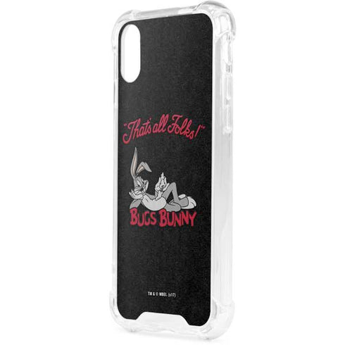 Looney Tunes Bugs Bunny Thats All Folks iPhone XS Clear Case