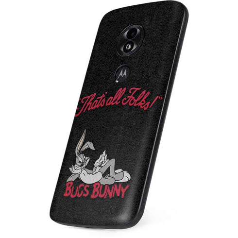 Looney Tunes Bugs Bunny Thats All Folks Moto E5 Play Skin