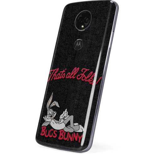Looney Tunes Bugs Bunny Thats All Folks Moto E5 Plus Skin