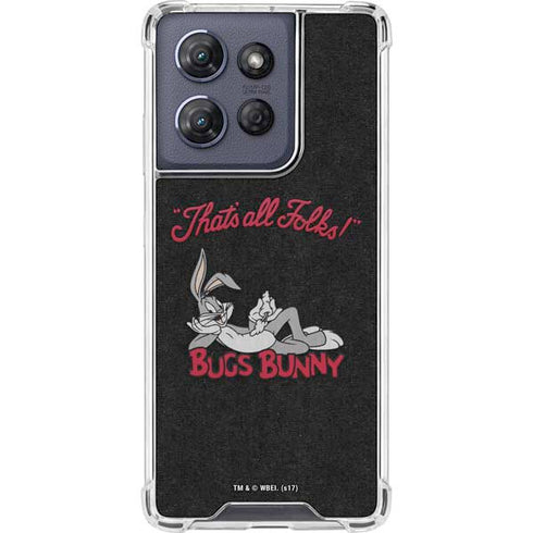 Looney Tunes Bugs Bunny Thats All Folks Moto G 5G (2025) Clear Case