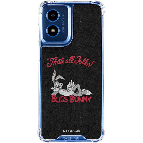 Looney Tunes Bugs Bunny Thats All Folks Moto G Play 4G (2024) Clear Case