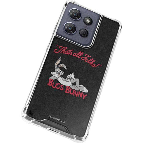 Looney Tunes Bugs Bunny Thats All Folks Moto G Play 5G (2025) Clear Case