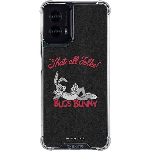 Looney Tunes Bugs Bunny Thats All Folks Moto G Power 5G (2024) Clear Case
