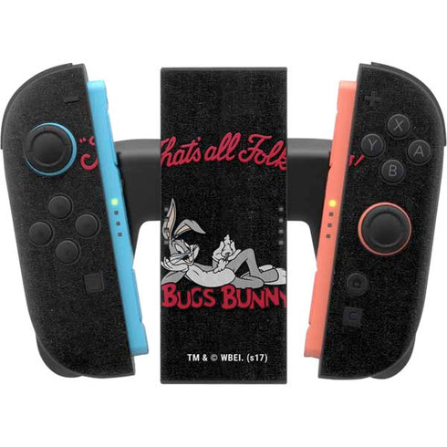Looney Tunes Bugs Bunny Thats All Folks Nintendo Switch 2 (2025) Joy-Con Controller Skin