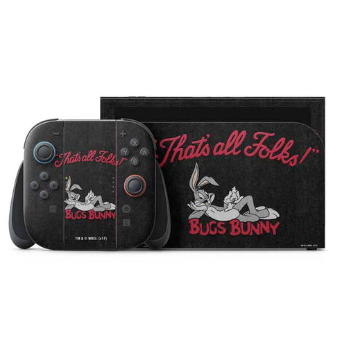Looney Tunes Bugs Bunny Thats All Folks Nintendo Skins