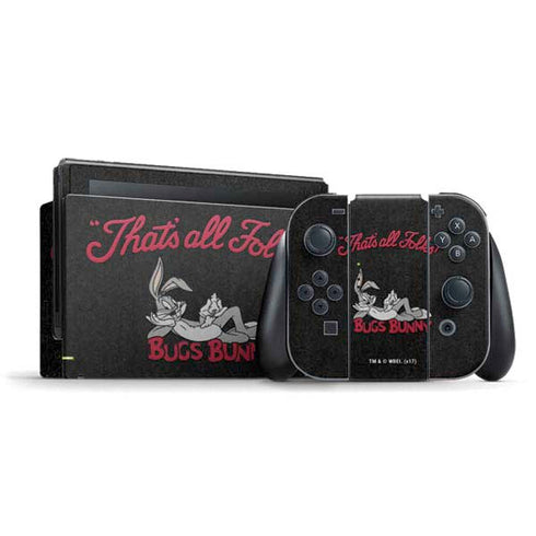 Looney Tunes Bugs Bunny Thats All Folks Nintendo Skins