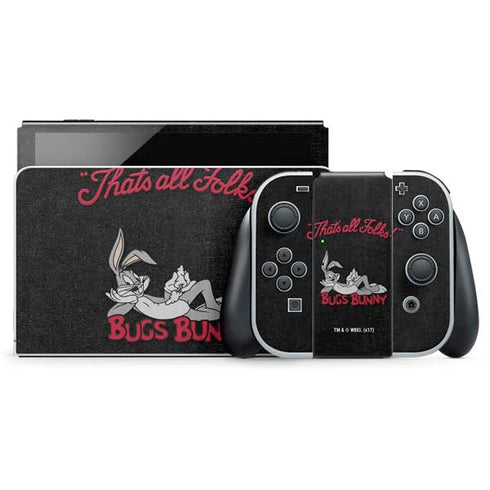 Looney Tunes Bugs Bunny Thats All Folks Nintendo Skins