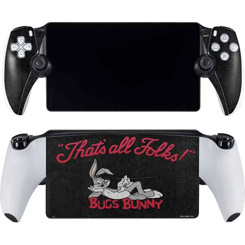 Looney Tunes Bugs Bunny Thats All Folks PlayStation Portal Remote Player Skin