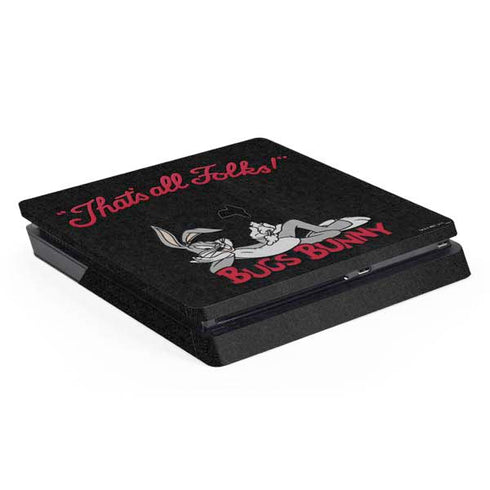 Looney Tunes Bugs Bunny Thats All Folks PS4 Slim Skin