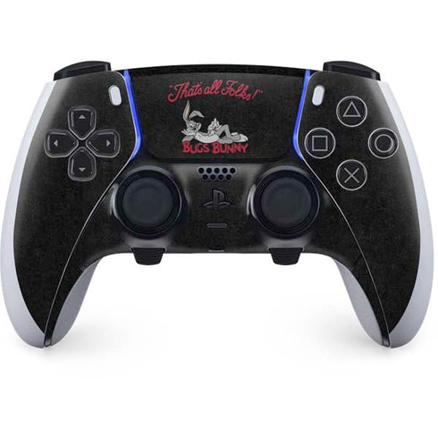 Looney Tunes Bugs Bunny Thats All Folks PS5 DualSense Edge Pro Controller Skin