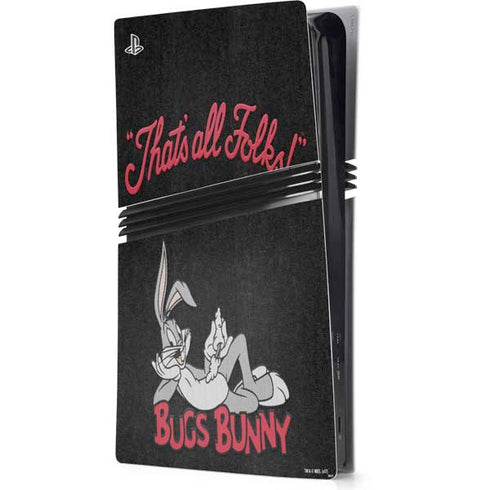 Looney Tunes Bugs Bunny Thats All Folks PlayStation PS5 Skins