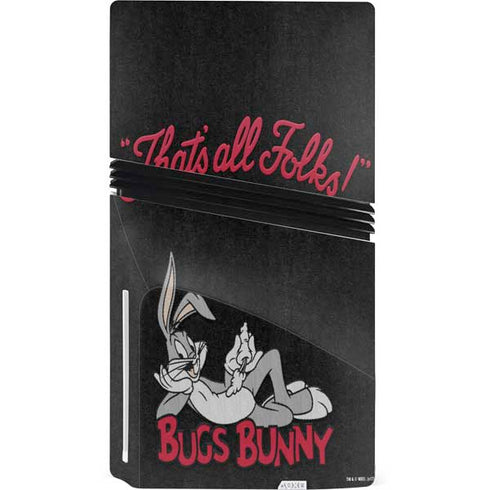 Looney Tunes Bugs Bunny Thats All Folks PS5 Pro Disk Bundle Skin