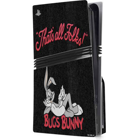Looney Tunes Bugs Bunny Thats All Folks PlayStation PS5 Skins
