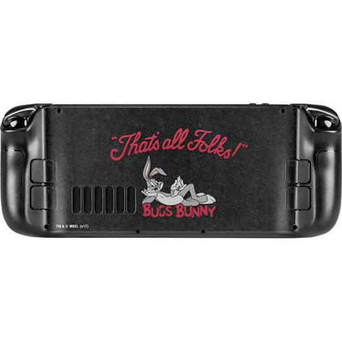 Looney Tunes Bugs Bunny Thats All Folks Steam Deck Handheld Gaming Computer OLED Skin