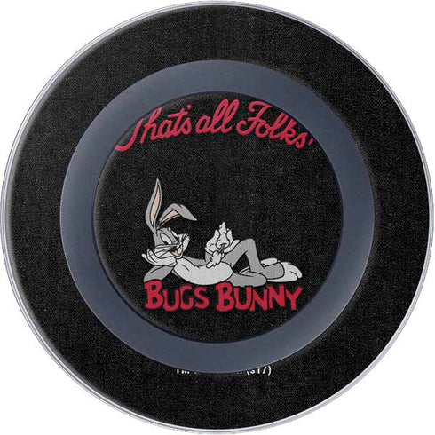 Looney Tunes Bugs Bunny Thats All Folks Wireless Charger Skin