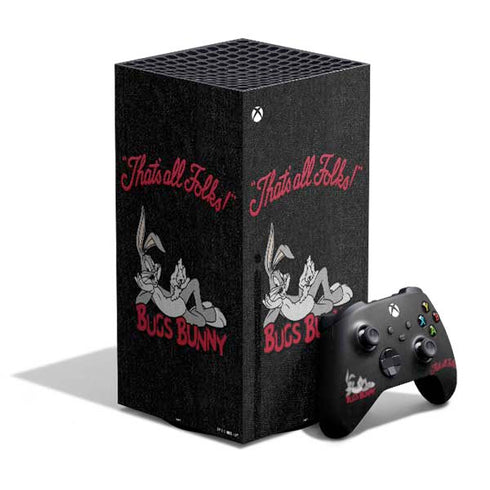 Looney Tunes Bugs Bunny Thats All Folks XBox Series X Digital Edition Bundle Skin