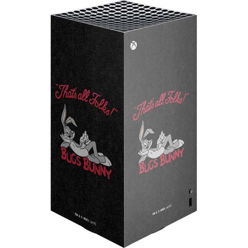 Looney Tunes Bugs Bunny Thats All Folks XBox Series X Digital Edition Console Skin