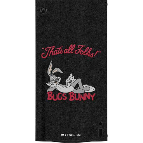 Looney Tunes Bugs Bunny Thats All Folks XBox Series X Digital Edition Console Skin