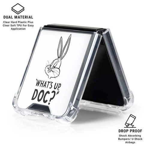Looney Tunes Bugs Bunny Whats Up Doc Galaxy Z Flip6 Clear Case