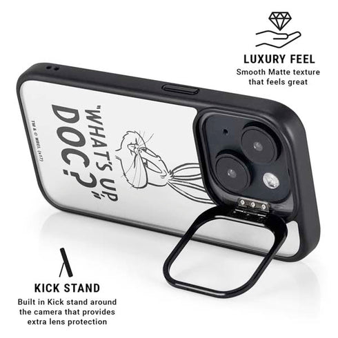 Looney Tunes Bugs Bunny Whats Up Doc iPhone 15 Plus Kickstand Case