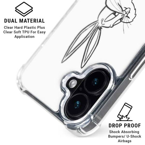 Looney Tunes Bugs Bunny Whats Up Doc iPhone 16 Clear Case