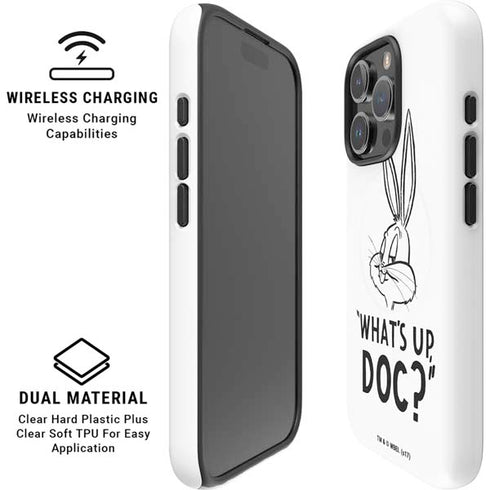 Looney Tunes Bugs Bunny Whats Up Doc iPhone 16 Pro Magsafe Impact Case