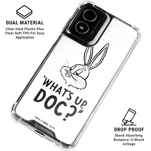 Looney Tunes Bugs Bunny Whats Up Doc Moto G Power 5G (2024) Clear Case