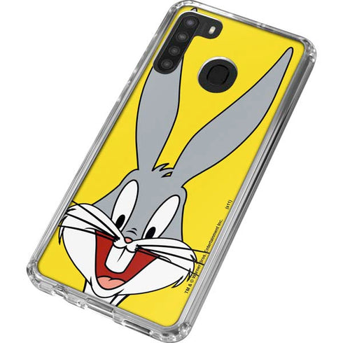 Looney Tunes Bugs Bunny Zoomed In Galaxy A21 Clear Case