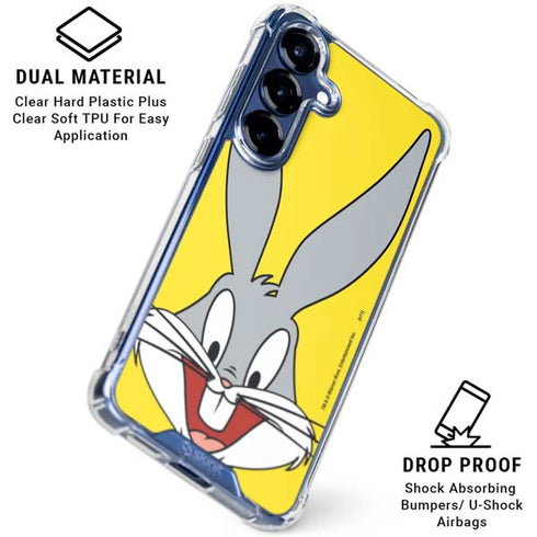 Looney Tunes Bugs Bunny Zoomed In Galaxy S25 Plus Clear Case