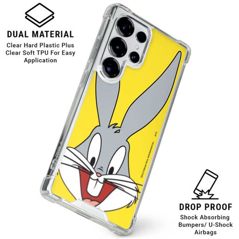 Looney Tunes Bugs Bunny Zoomed In Galaxy S25 Ultra Clear Case