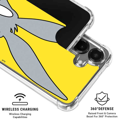Looney Tunes Bugs Bunny Zoomed In Galaxy S26 Clear Case