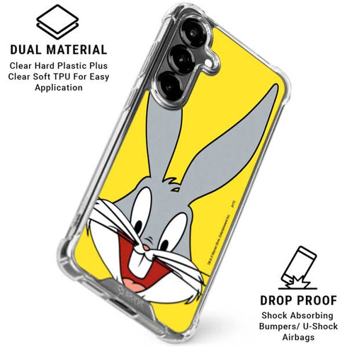 Looney Tunes Bugs Bunny Zoomed In Galaxy S26 Plus Clear Case