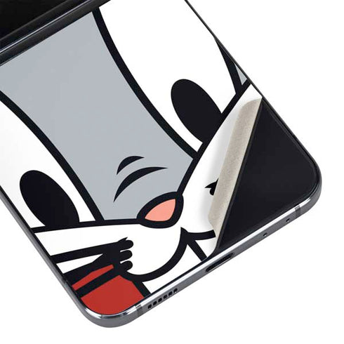 Looney Tunes Bugs Bunny Zoomed In Galaxy Z Flip5 5G Skin