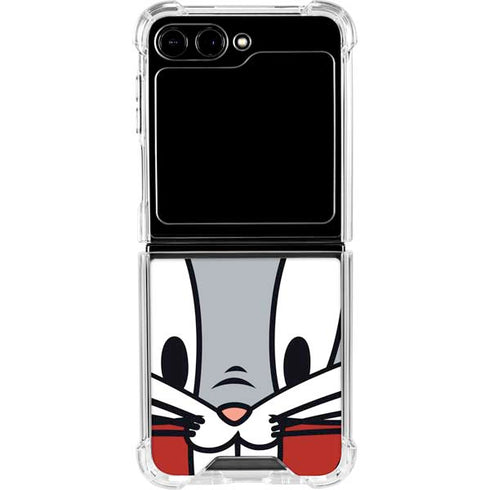 Looney Tunes Bugs Bunny Zoomed In Galaxy Z Flip6 Clear Case