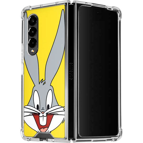 Looney Tunes Bugs Bunny Zoomed In Galaxy Z Fold4 5G Clear Case