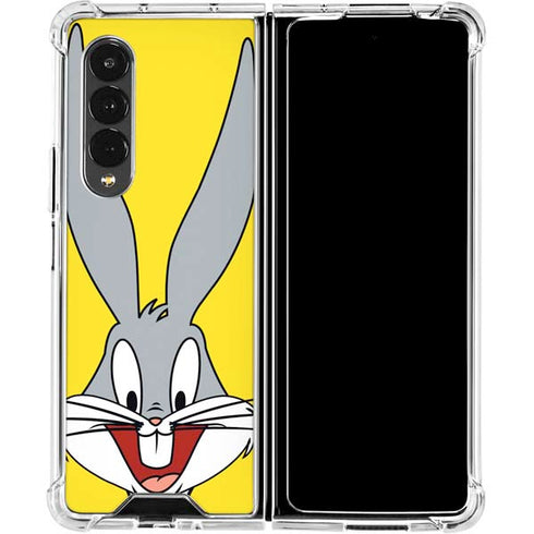 Looney Tunes Bugs Bunny Zoomed In Galaxy Z Fold4 5G Clear Case