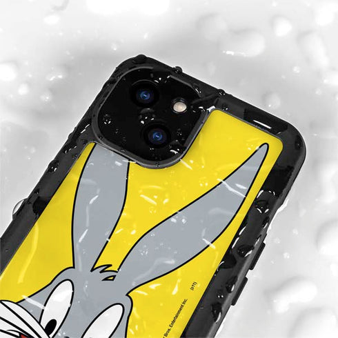 Looney Tunes Bugs Bunny Zoomed In iPhone 15 Plus Waterproof Case