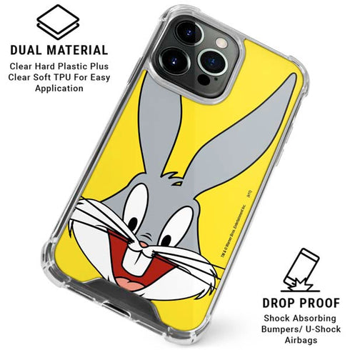 Looney Tunes Bugs Bunny Zoomed In iPhone 16 Pro Clear Case