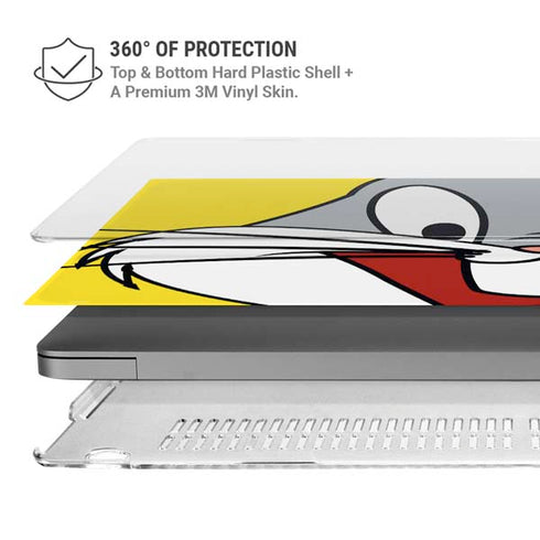 Looney Tunes Bugs Bunny Zoomed In MacBook Pro 16in (2021-25) Case plus Skin