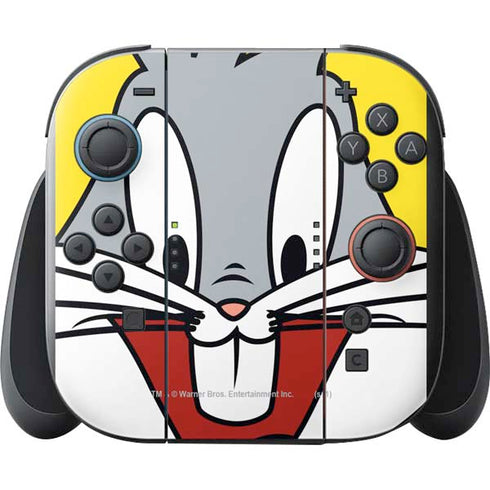 Looney Tunes Bugs Bunny Zoomed In Nintendo Switch 2 (2025) with Joy-Con Skin