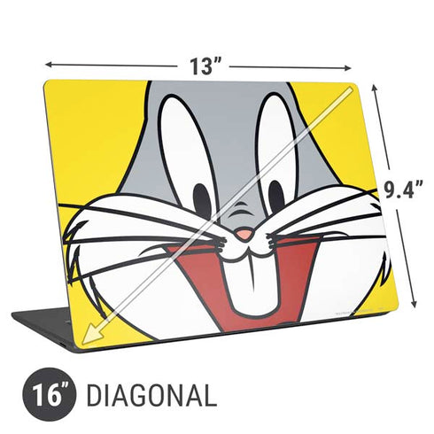 Looney Tunes Bugs Bunny Zoomed In Universal Laptop 16in (13 x 9.4in) Skin