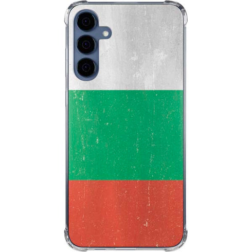 Bulgarian Flag Distressed Galaxy A55 5G Clear Case