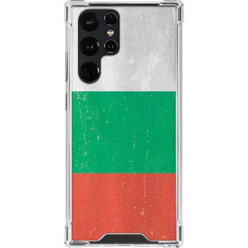 Bulgarian Flag Distressed Galaxy S23 Ultra Clear Case