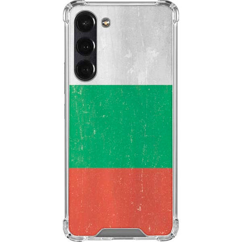 Bulgarian Flag Distressed Galaxy S24 FE Clear Case