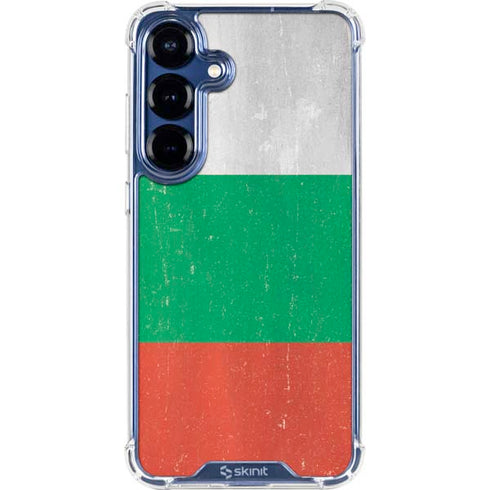Bulgarian Flag Distressed Galaxy S25 Clear Case