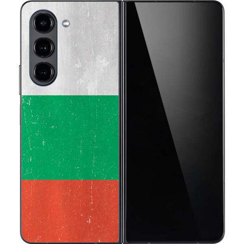 Bulgarian Flag Distressed Galaxy Z Fold5 5G Skin
